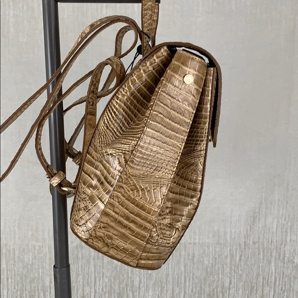 BRAHMIN NWT GOLD CREAM LEATHER BACKPACK - Picture 4 of 14